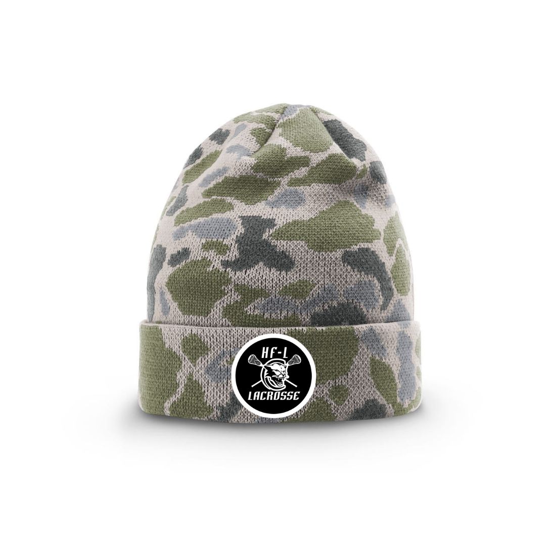 126 - DUCK CAMO BEANIE w/ PATCH - MARSH DUCK CAMO