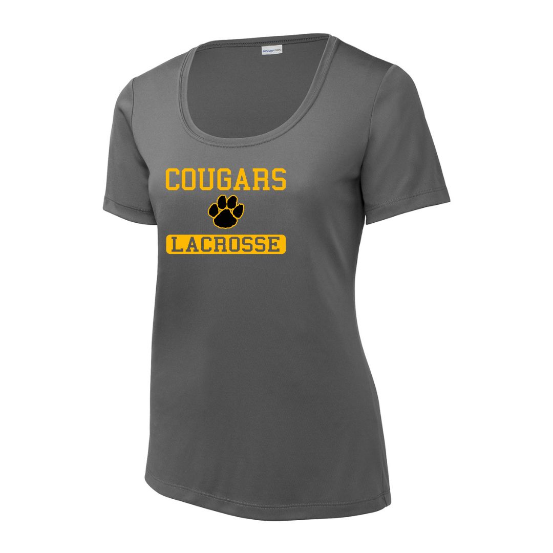 Sport-Tek® Women's Posi-UV® Pro Scoop Neck Tee - DARK SMOKE GREY