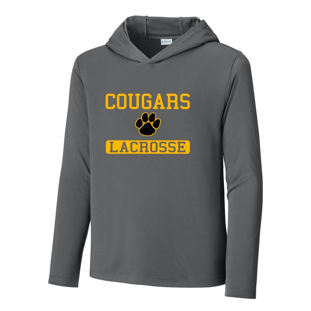 Sport-Tek® Youth Posi-UV® Pro Long Sleeve Hoodie - DARK SMOKE GREY